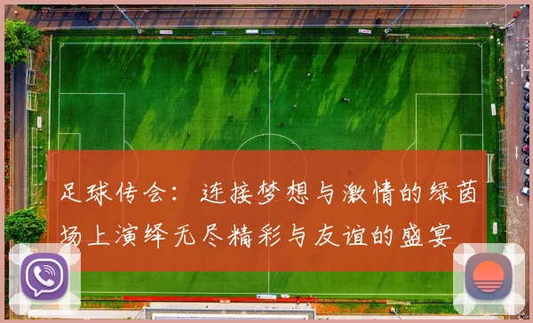 足球传会：连接梦想与激情的绿茵场上演绎无尽精彩与友谊的盛宴